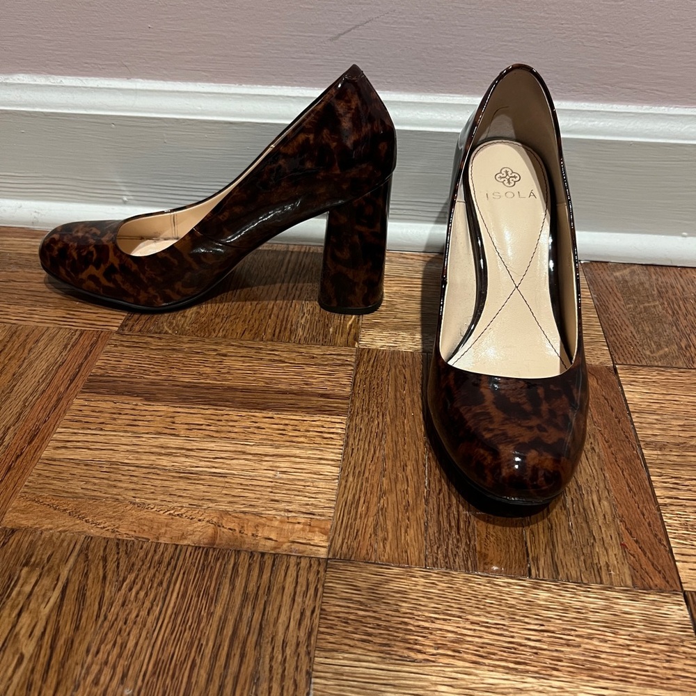 Isola Tortoise Shell Patterned Heels - image 1